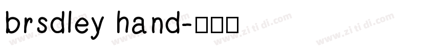 brsdley hand字体转换